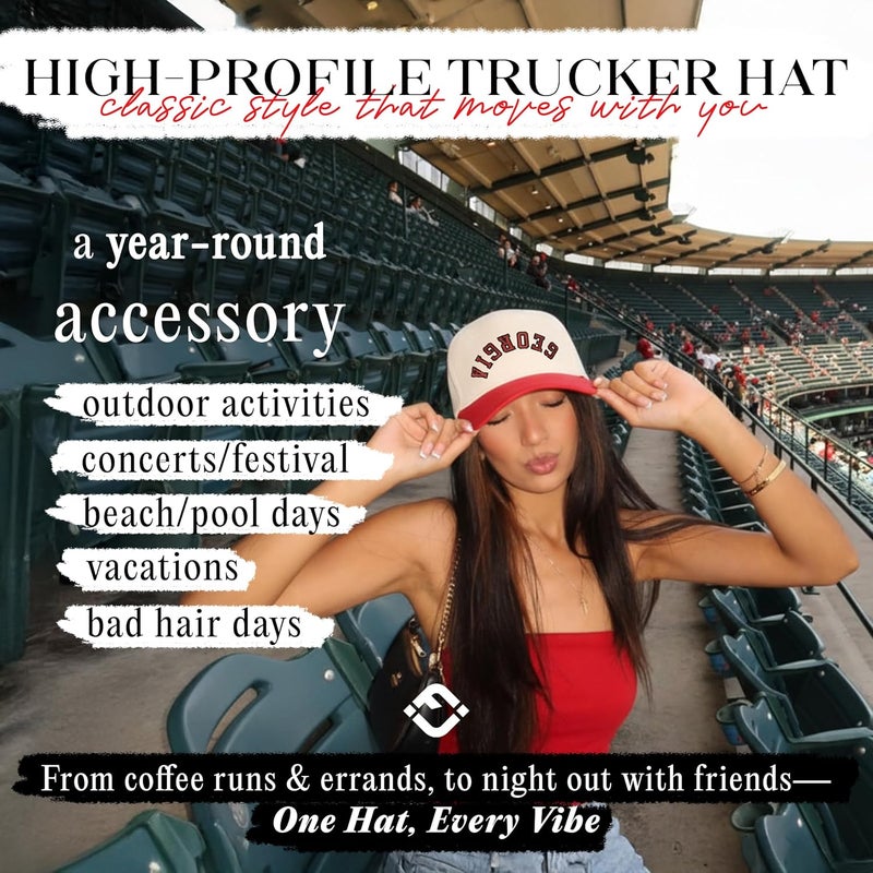 Funky Junque Trucker Hat Women Men 2-Tone Baseball Cap – Vintage Western Style Embroidered Snapback, Premium Cotton Blend - Image 5